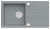 Alveus Cortina 140 Granitový dřez s odkapem 750x420 mm, sifon jednoduchý + záslepka, beton, 1133776
