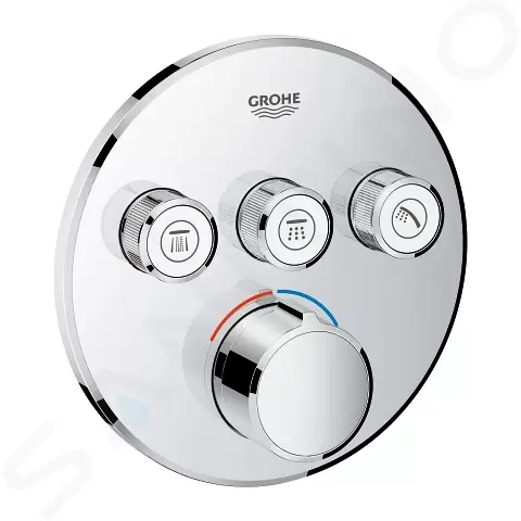 Grohe SmartControl Baterie pod omítku se 3 výstupy, chrom, 29146000