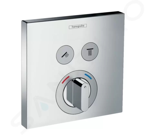 Hansgrohe Shower Select Baterie pod omítku pro 2 spotřebiče, chrom, 15768000
