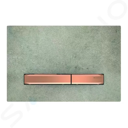 Geberit Sigma50 Ovládací tlačítko pro 2 množství splachování, dekor betonu/červené zlato, 115.670.JV.2