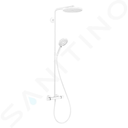 Hansgrohe Raindance Select S Sprchový set Showerpipe s termostatem, 3 proudy, matná bílá, 27633700