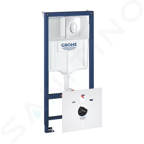 Grohe Rapid SL Předstěnový instalační prvek pro závěsné WC, nádržka GD2, ovládací tlačítko Skate Air, chrom, 38750001