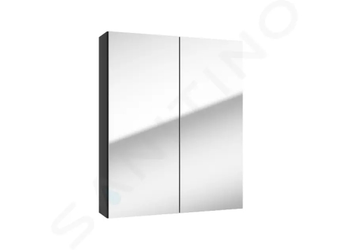 kielle Vega Zrcadlová skříňka, 60x73x15 cm, matná černá, 50118604