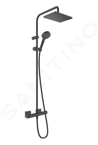 Hansgrohe Vernis Shape Sprchový set Showerpipe 230 s termostatem, matná černá, 26286670