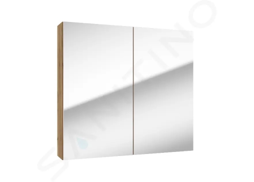kielle Vega Zrcadlová skříňka, 80x73x15 cm, zlatý dub, 50118801