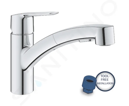 Grohe QuickFix Start Dřezová baterie s výsuvnou sprškou, chrom, 30531001