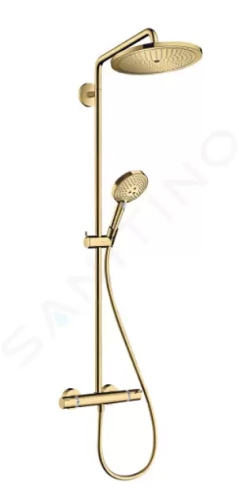 Hansgrohe Croma Select S Sprchový set Showerpipe 280 s termostatem, EcoSmart, leštěný vzhled zlata, 26891990
