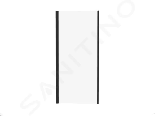 Ravak Pivot Sprchová stěna PPS-80, 770-795 mm, černá/čiré sklo, 90G40300Z1
