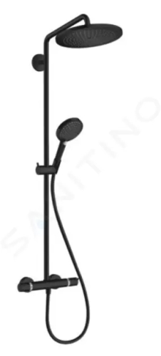 Hansgrohe Croma Select S Sprchový set Showerpipe 280 s termostatem, matná černá, 26890670