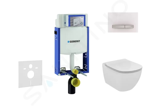 Geberit Kombifix Modul pro závěsné WC s tlačítkem Sigma50, alpská bílá + Ideal Standard Tesi - WC a sedátko, 110.302.00.5 NF8