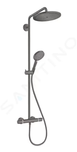 Hansgrohe Croma Select S Sprchový set Showerpipe 280 s termostatem, EcoSmart, kartáčovaný černý chrom, 26891340
