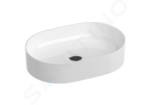 Ravak Ceramic Umyvadlo Slim na desku, 550x370 mm, bez přepadu, bílá, XJX01155001