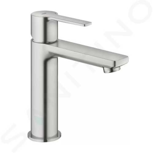 Grohe Lineare Umyvadlová baterie s výpustí Push-Open, supersteel, 23106DC1