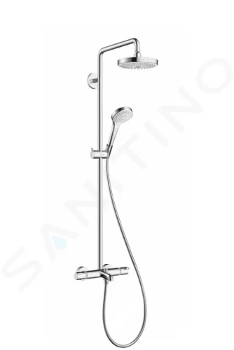 Hansgrohe Croma Select S Vanový set 180 s termostatem Showerpipe, 2 proudy, bílá/chrom, 27351400