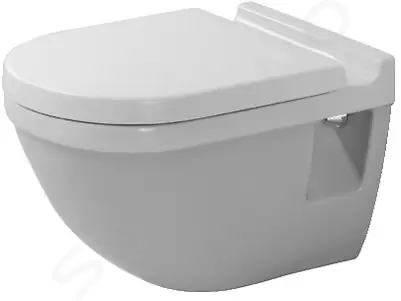 Duravit Starck 3 Závěsné WC s plochým splachováním, s WonderGliss, bílá, 22010900001