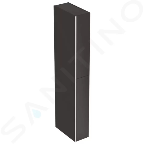 Geberit Acanto Skříňka vysoká 1730x220 mm, dvě zásuvky, černá, 500.638.16.1
