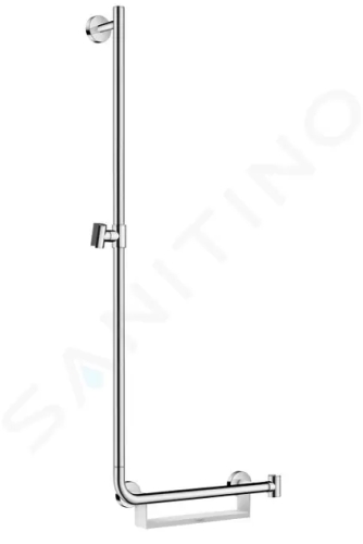 Hansgrohe Unica Sprchová tyč 1100 mm, levá, bílá/chrom, 26403400