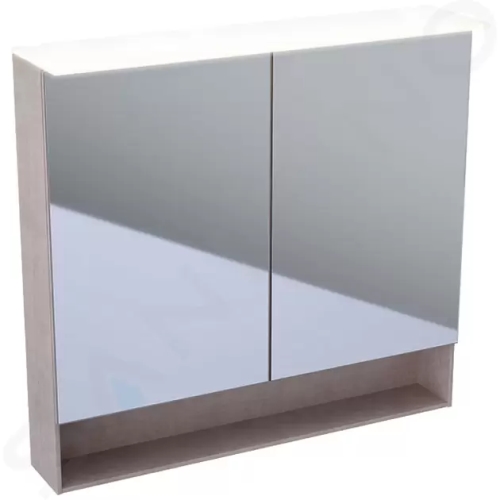 Geberit Acanto Zrcadlová skříňka 740x830 mm s LED osvětlením, dub Mystic, 500.645.00.2