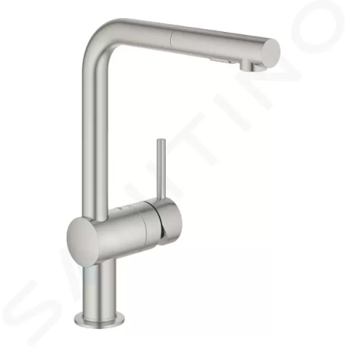 Grohe Minta Dřezová baterie s výsuvnou sprškou, supersteel, 30274DC0