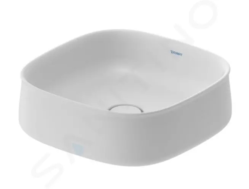 Duravit Zencha Umyvadlo na desku 420x420 mm, bez přepadu, DuraCeram, WonderGliss, matná bílá, 23734232791