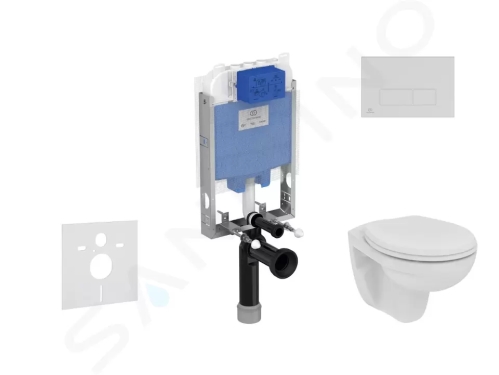 Ideal Standard ProSys Set předstěnové instalace, klozetu a sedátka  Eurovit, tlačítka Oleas M2, Rimless, SoftClose, bílá, ProSys80M SP121