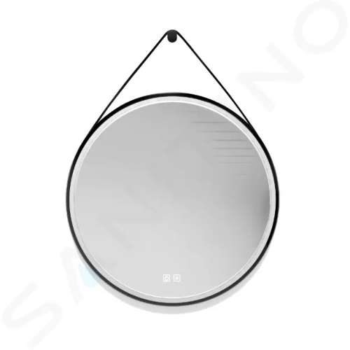 kielle Idolio Zrcadlo s LED osvětlením a vyhříváním, průměr 59 cm, černá, 50324004