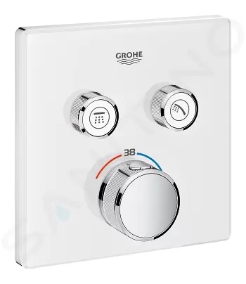 Grohe Grohtherm SmartControl Termostatická vanová baterie pod omítku se 2 ventily, měsíční bílá, 29156LS0