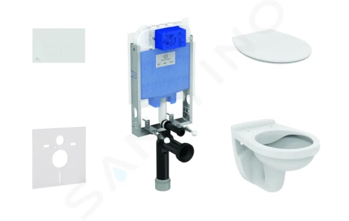 Ideal Standard ProSys Set předstěnové instalace, klozet Alpha se sedátkem, tlačítko Oleas M2, SoftClose, bílá, ProSys80M SP109