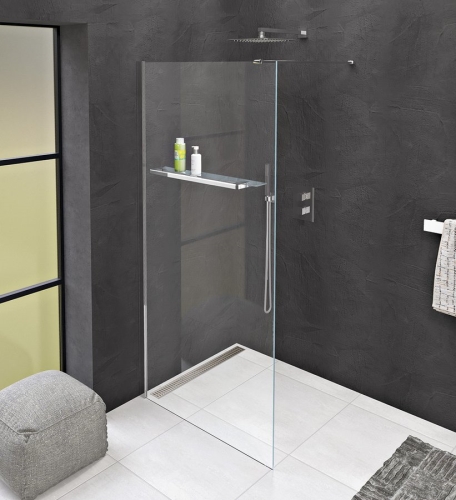 Polysan MODULAR SHOWER jednodílná zástěna pevná k instalaci na zeď, s otvory na držák ručníků, 1000 mm, MS1-100-D