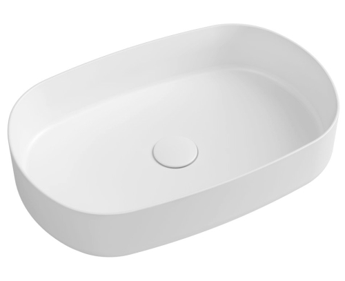 Isvea INFINITY OVAL keramické umyvadlo na desku, 55x36cm, bílá, 10NF65055