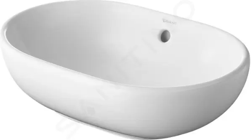 Duravit Bathroom_Foster Umyvadlo na desku 495x350 mm, s přepadem, bez otvoru pro baterii, s WonderGliss, bílá, 03355000001