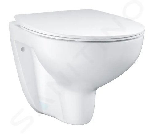 Grohe Bau Ceramic Závěsné WC se sedátkem Slim, softclose, rimless, alpská bílá, 39899000