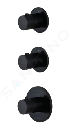 Paffoni Modular Box Termostatická baterie pod omítku, pro 2 spotřebiče, matná černá, MDE018NO