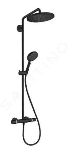 Hansgrohe Croma Select S Sprchový set Showerpipe 280 s termostatem, EcoSmart, matná černá, 26891670