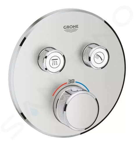 Grohe Grohtherm SmartControl Termostatická sprchová baterie pod omítku, 2 ventily, supersteel, 29119DC0