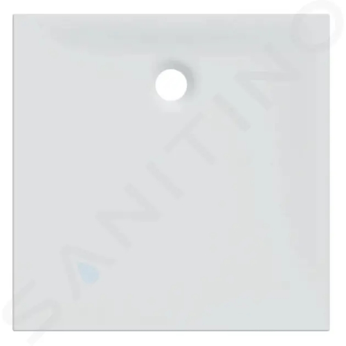 Geberit Nemea Čtvercová sprchová vanička 90x90x3,5 cm, protiskluz, matná bílá, 550.591.00.1