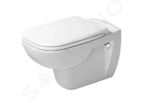 Duravit D-Code Závěsné WC, Rimless, sedátko SoftClose, bílá, 45700900A1