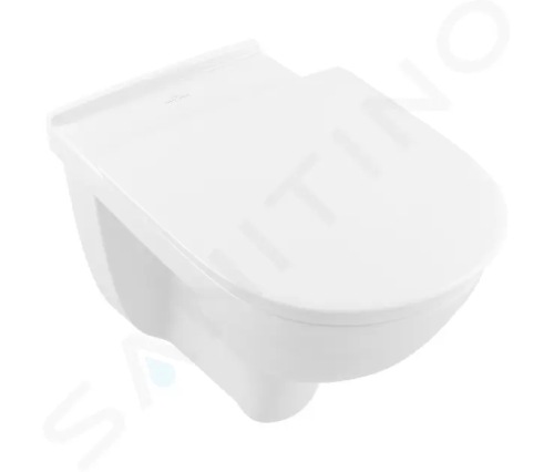 Villeroy & Boch ViCare Závěsné WC bezbariérové, zadní odpad, DirectFlush, CeramicPlus, alpská bílá, 4695R0R1