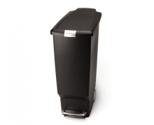 Simplehuman Pedálový odpadkový koš Simplehuman – 40 l, úzký, černý plast, CW1361