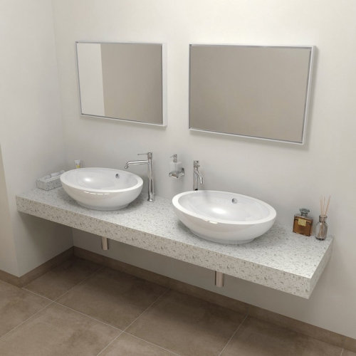 Sapho TAILOR rockstone deska 200x50 cm, provedení límce R, TR200R