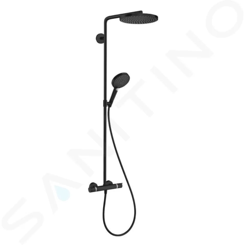 Hansgrohe Raindance Select S Sprchový set Showerpipe s termostatem, 3 proudy, matná černá, 27633670