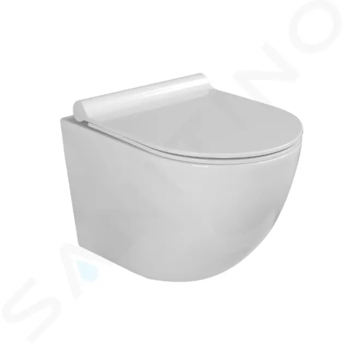 kielle Gaia Závěsné kompaktní WC se sedátkem SoftClose, Rimless, bílá, 30115001
