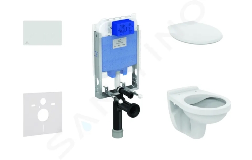 Ideal Standard ProSys Set předstěnové instalace, klozet Alpha se sedátkem, tlačítko Oleas M1, bílá, ProSys80M SP106