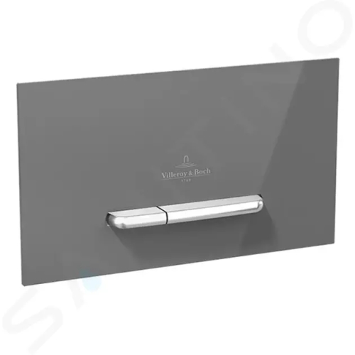 Villeroy & Boch ViConnect Ovládací tlačítko splachování M300, lesklá šedá/kartáčovaná nerez, 922160RA