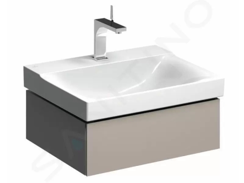 Geberit Xeno 2 Skříňka pod umyvadlo 600 mm, zásuvka s LED svítidlem, šedobéžová, 500.505.00.1