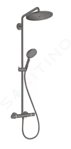 Hansgrohe Croma Select S Sprchový set Showerpipe 280 s termostatem, kartáčovaný černý chrom, 26890340