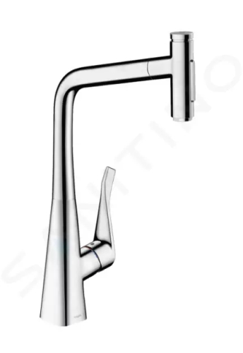 Hansgrohe M71 Dřezová baterie Metris Select s výsuvnou sprškou, chrom, 73820000