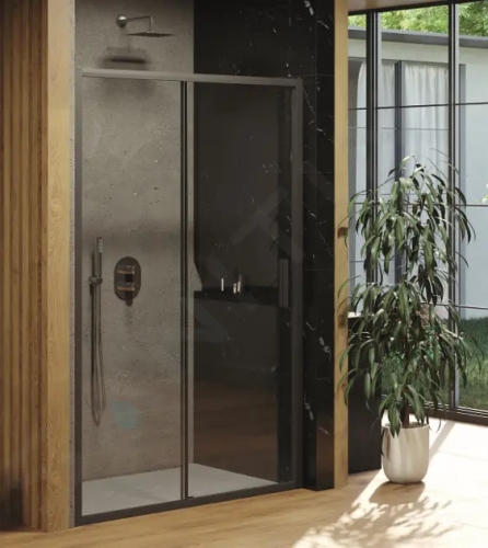 Ravak BLSDP2 Sprchové dveře 110 cm, posuvné, Černá / Transparent, X0PMD0300Z1