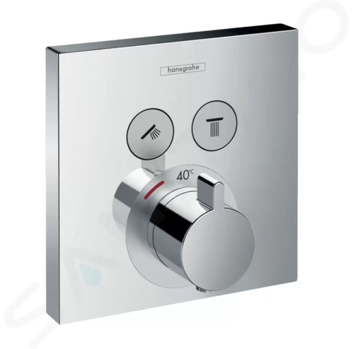 Hansgrohe Shower Select Termostatická baterie pod omítku, pro 2 výstupy, chrom, 15763000