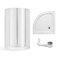 Roth Aviles Čtvrtkruhový sprchový kout v setu s vaničkou, 80 cm, 4000660